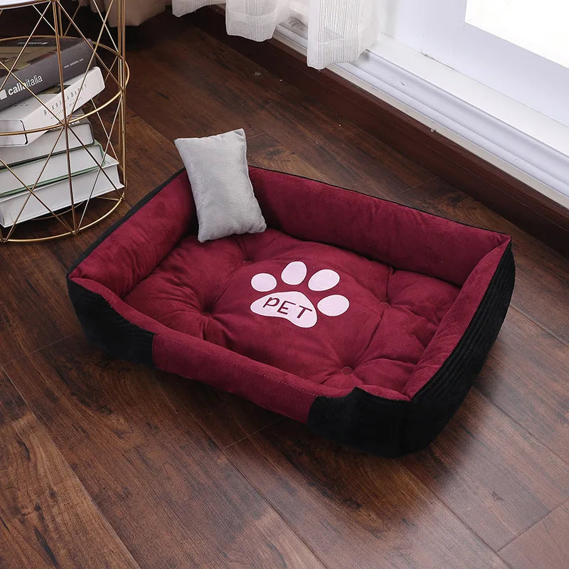 Soft Washable Pet Bed – Warm Cotton Nest for Cats & Dogs - PetsiePaws Co.