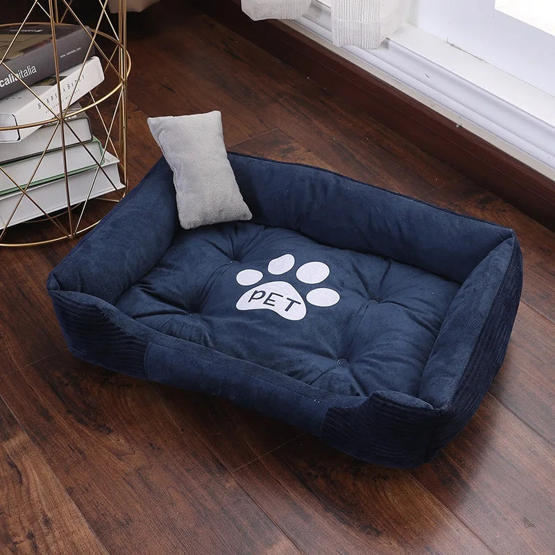 Soft Washable Pet Bed – Warm Cotton Nest for Cats & Dogs - PetsiePaws Co.