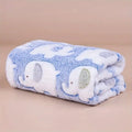 Soft and Cozy Cartoon Elephant Pet Blanket for Dogs and Cats Flannel Throw for Puppies and Kittens Universal Size Christmas Gift - PetsiePaws Co.