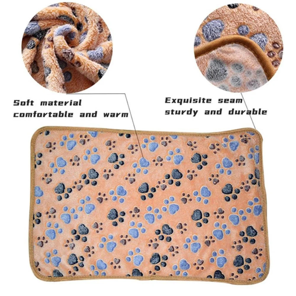 Soft Fluffy High Quality Pet Blanket Cute Cartoon Pattern Pet Mat Warm and Comfortable Blanket for Cat Dogs - PetsiePaws Co.