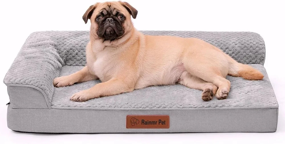 Medium Orthopedic Dog Bed, 35x23x6 Inches Memory Foam Pet Mattress with Washable Cover, Non-Slip Base - PetsiePaws Co.
