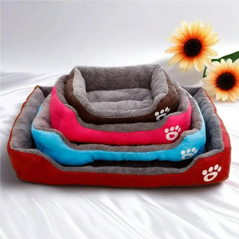 Large Pet House Dog Bed Cat Mat Long Plush Deep Sleeping Warm Soft Small Dog Cushion Calm Beds for Puppy Chihuahua - PetsiePaws Co.