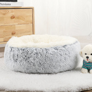 Donut Dog Bed for Large Dogs Plush Beds Pets Round Accessories Small Basket Sofa Baskets Pet Big Cushion Supplies Puppy Mat Cats - PetsiePaws Co.