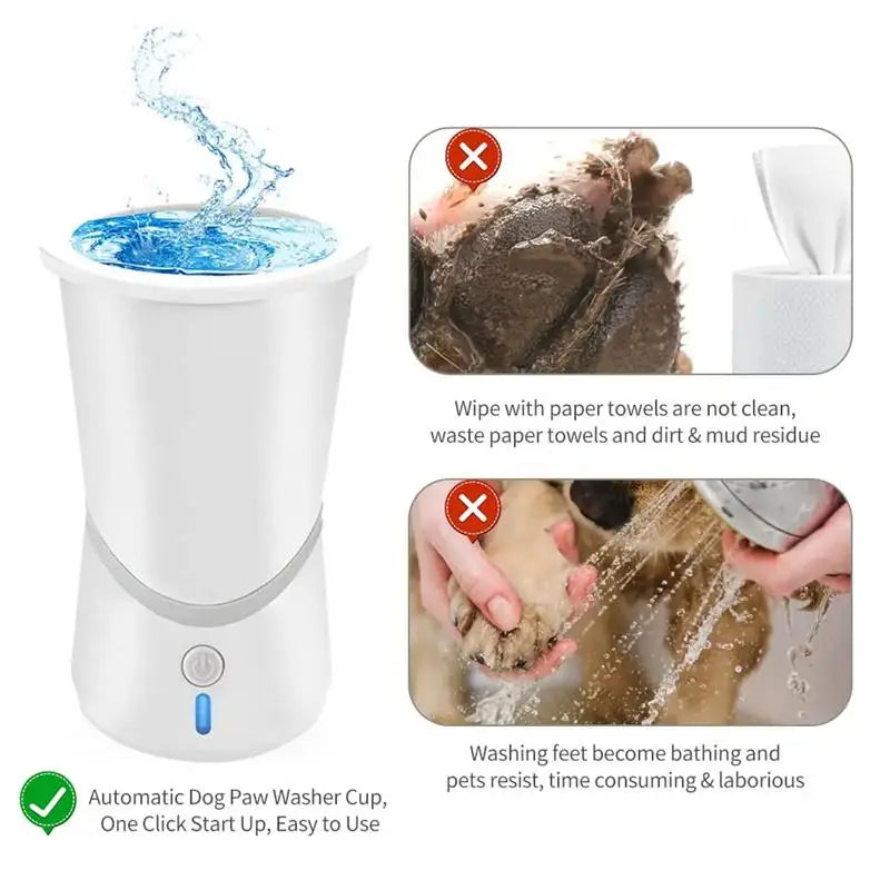 Portable Silicone Dog Paw Cleaner Cup - Automatic Foot Washer for Small & Medium Dogs - PetsiePaws Co.