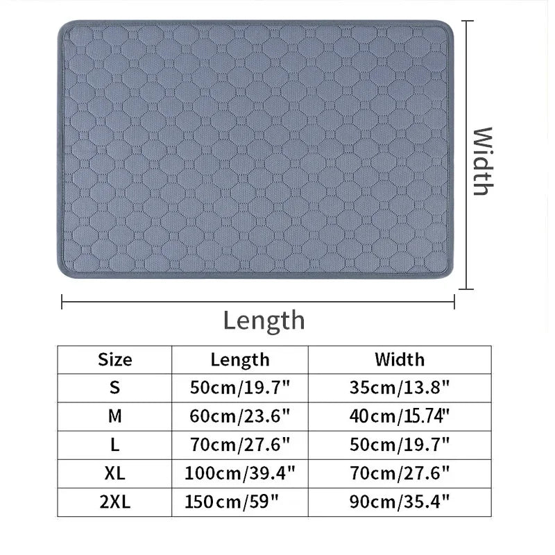 Dog Urine Pads Washable Reusable Anti Slip Pet Pee Pad Puppy Training Pad Pet Bed Urine Mat for Car Seat Cover - PetsiePaws Co.