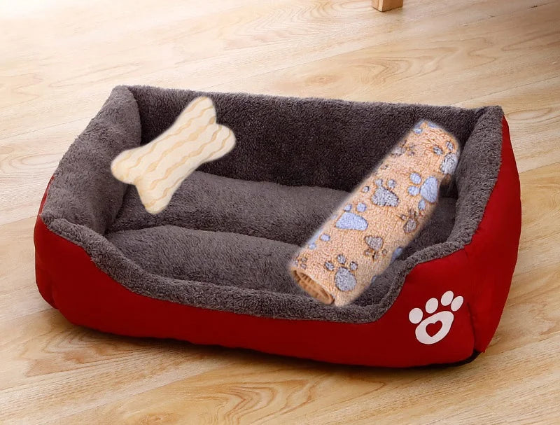 Soft Washable Pet Bed – Warm Cotton Nest for Cats & Dogs - PetsiePaws Co.