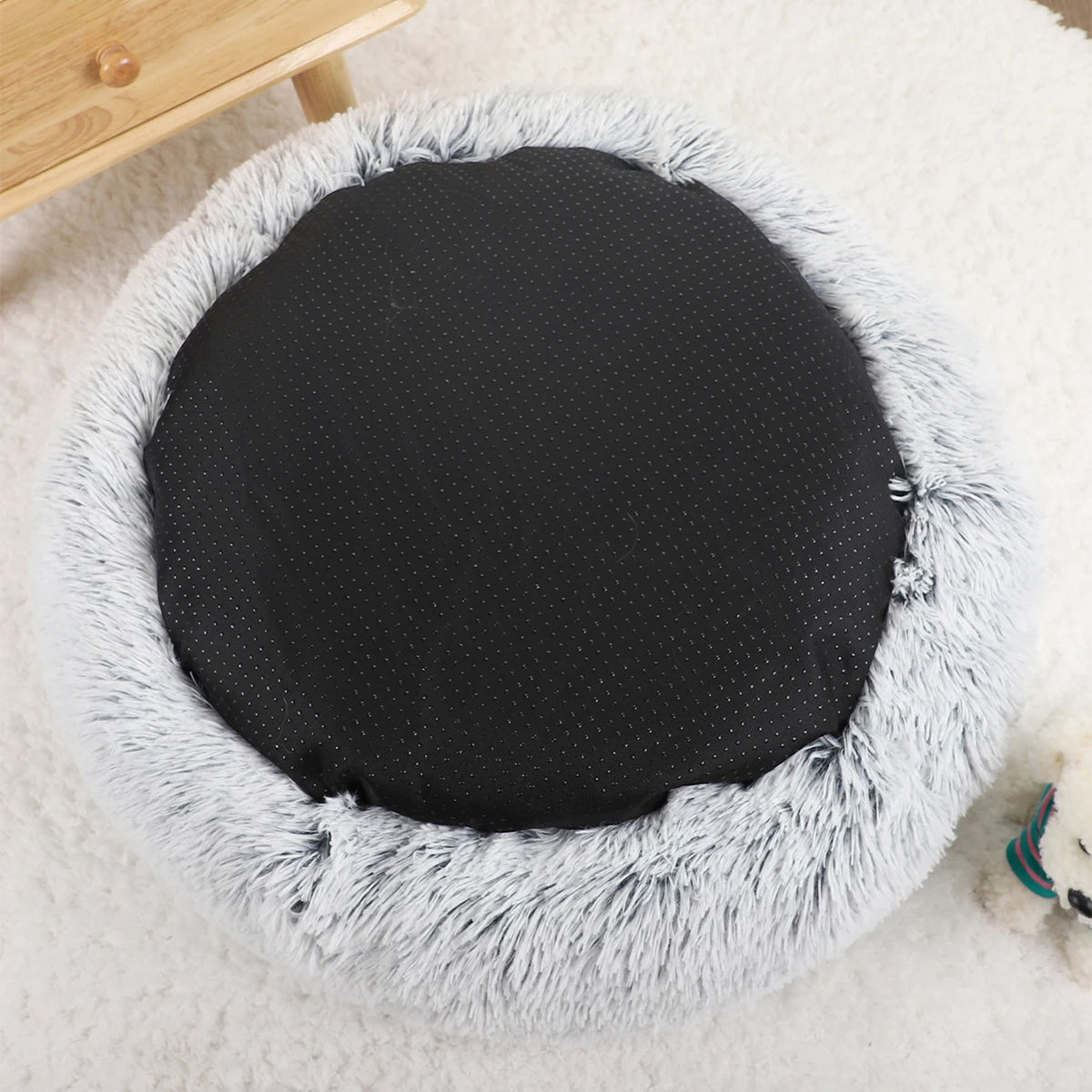 Donut Dog Bed for Large Dogs Plush Beds Pets Round Accessories Small Basket Sofa Baskets Pet Big Cushion Supplies Puppy Mat Cats - PetsiePaws Co.
