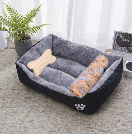 Soft Washable Pet Bed – Warm Cotton Nest for Cats & Dogs - PetsiePaws Co.