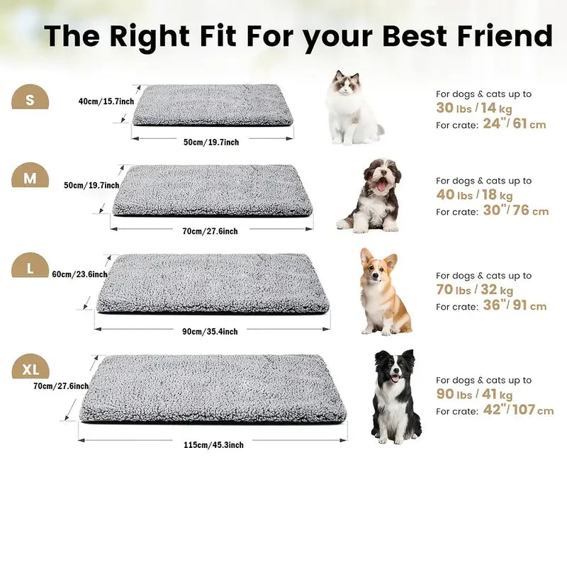 Pet Self-Heating Blanket Pad Natural Body Heat Reflective Mat Washable for Small Medium Pets Winter Warm Home Travel Warm Cushio - PetsiePaws Co.