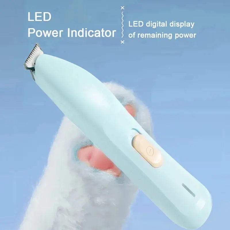 Pet Electric Push Clippers with Led Lights Foot Hair Trimmer Professional Dog and Cat Care Supplies - PetsiePaws Co.