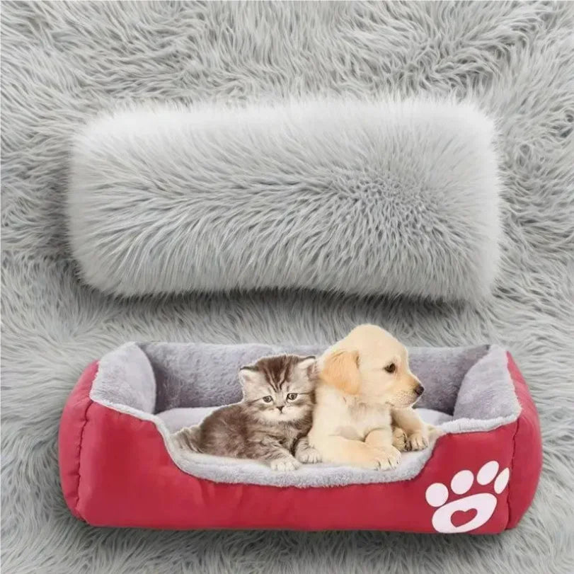 Large Pet House Dog Bed Cat Mat Long Plush Deep Sleeping Warm Soft Small Dog Cushion Calm Beds for Puppy Chihuahua - PetsiePaws Co.