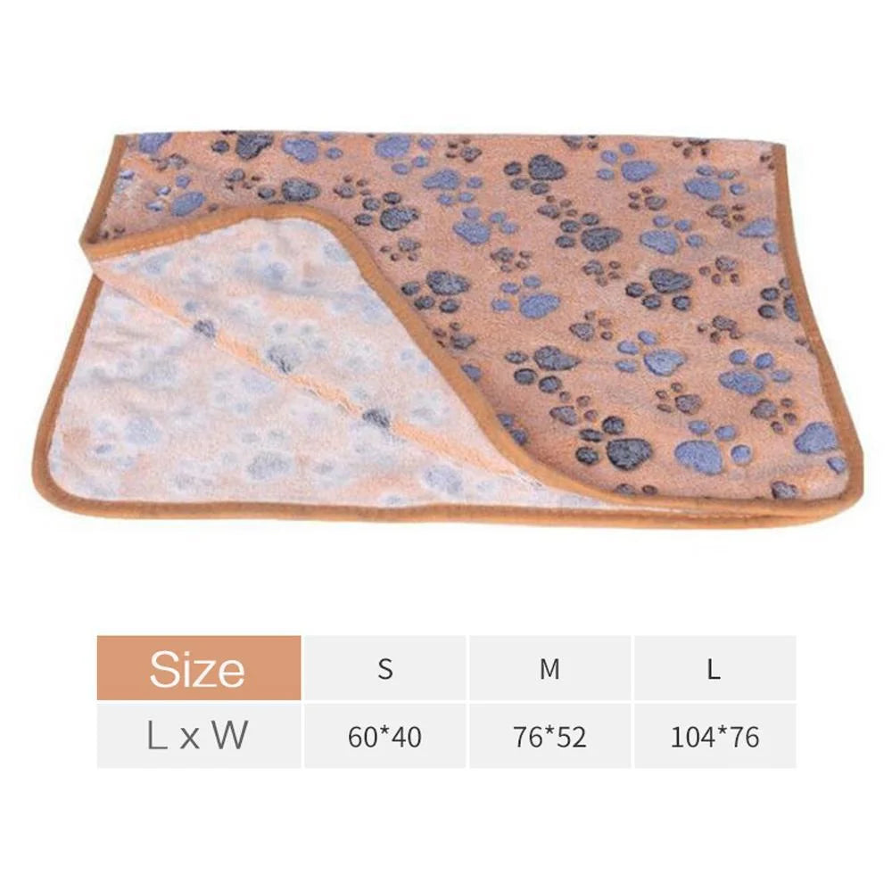 Soft Fluffy High Quality Pet Blanket Cute Cartoon Pattern Pet Mat Warm and Comfortable Blanket for Cat Dogs - PetsiePaws Co.