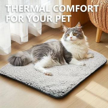 Pet Self-Heating Blanket Pad Natural Body Heat Reflective Mat Washable for Small Medium Pets Winter Warm Home Travel Warm Cushio - PetsiePaws Co.