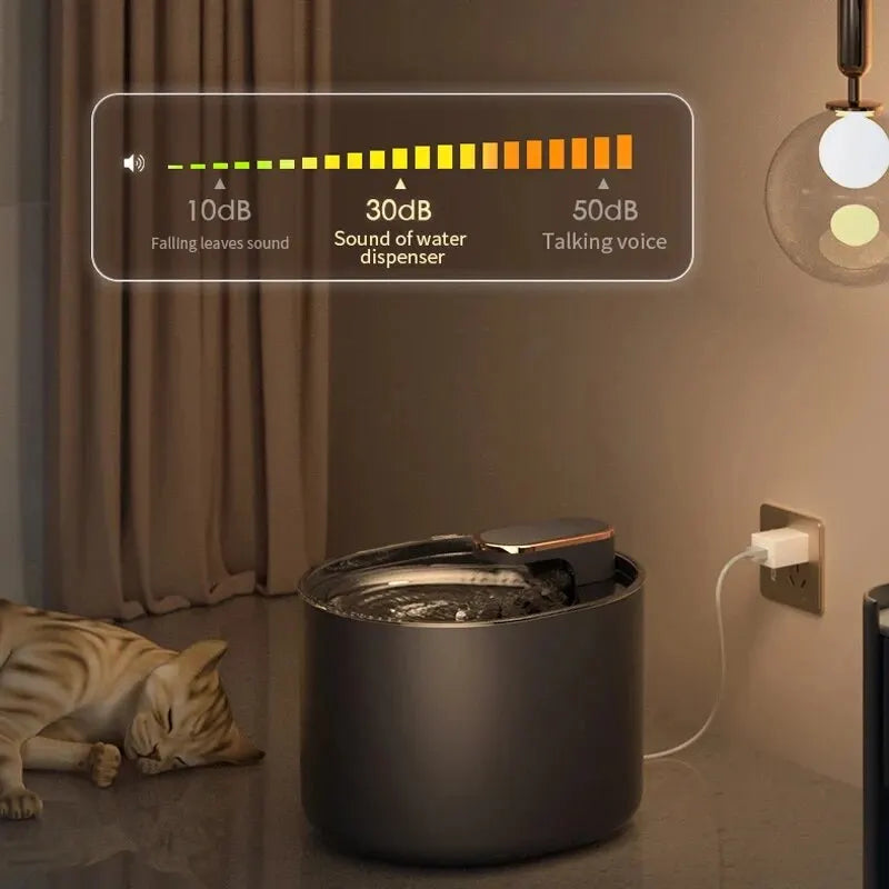 3L Smart Cat Water Fountain with Auto Sensor & Filter - PetsiePaws Co.