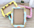 Cat Bad Linen Rattan Woven Cool Mat Pet Ice Pad Cartoon Teddy Bear Small Dog Bed Summer Cat Cooling Sleeping Pad for Winter - PetsiePaws Co.